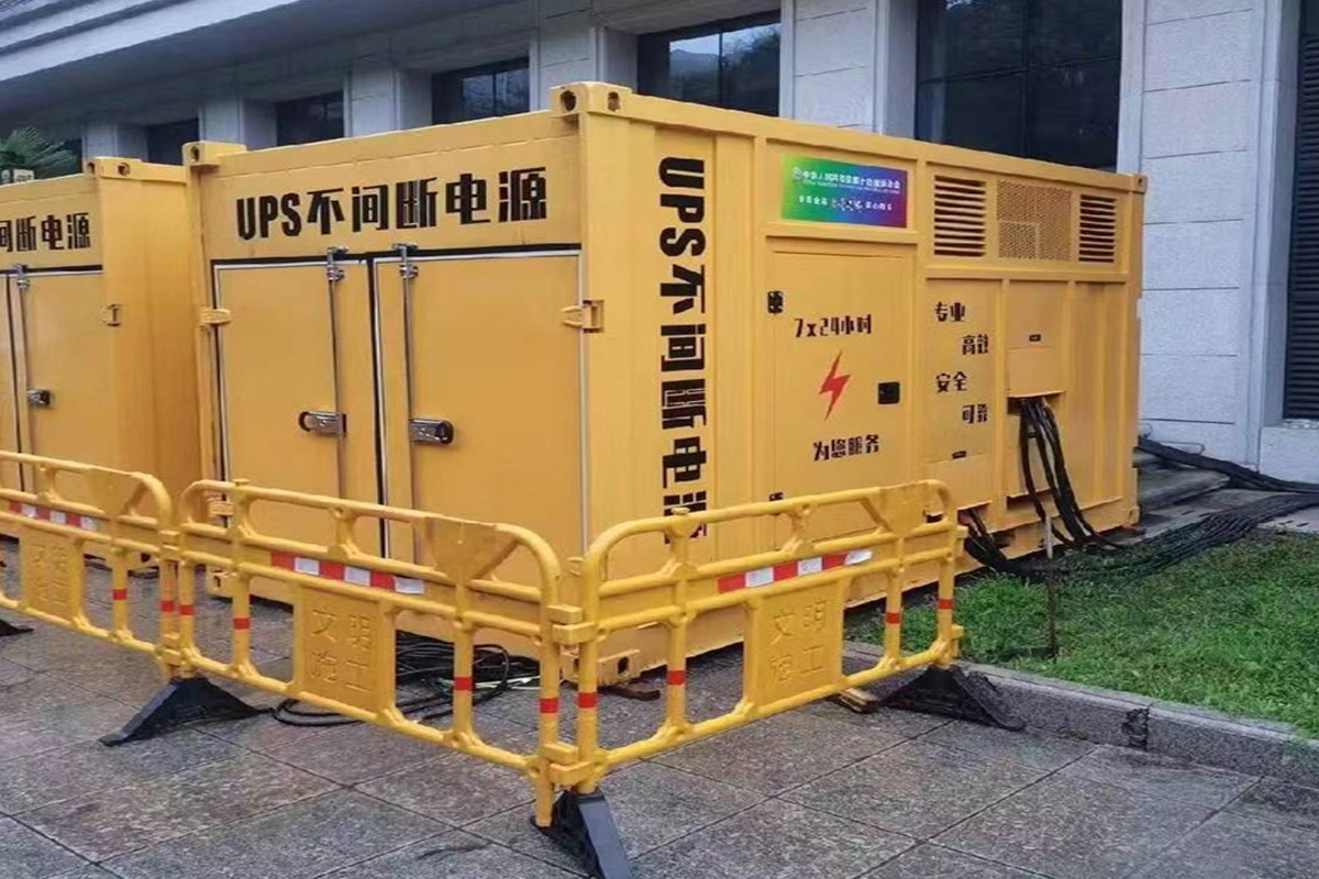 八公山发电机租赁施工现场