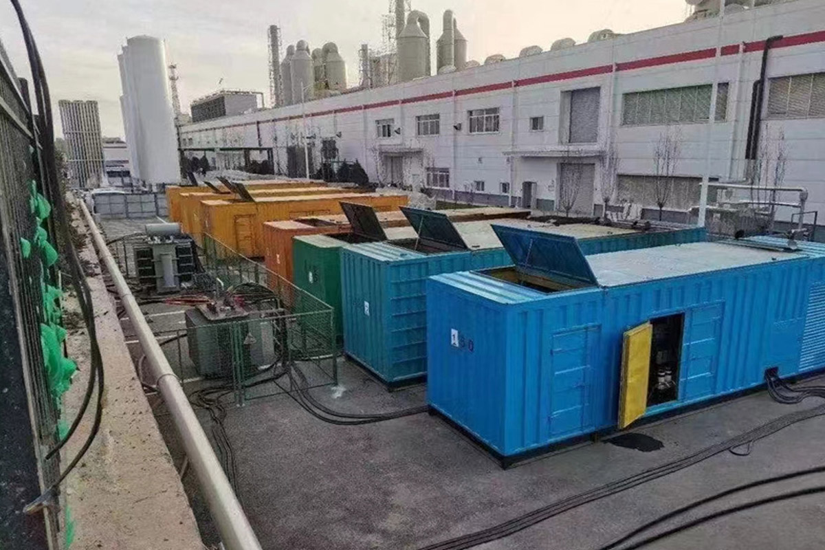 八公山发电机租赁施工现场